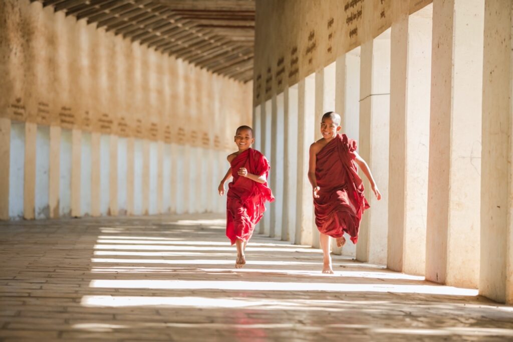 Shwezigon Temple monks